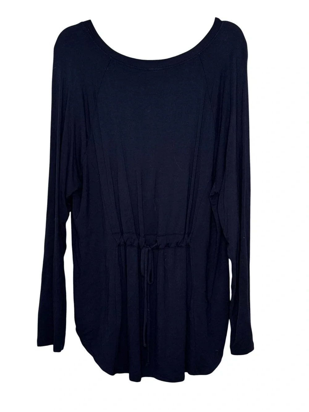 CAbi XL Recline Tee Shirt In Dark Sapphire. Back Tie. #4192. Rayon/Spandex